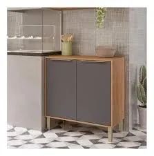 BALCÃO DIVINA ESPLENDIDA 80CM COM 2 POTAS EM RANCO E GRAFIT - COMPRE HOJE RECEBA AMANHÃ - Foto 3