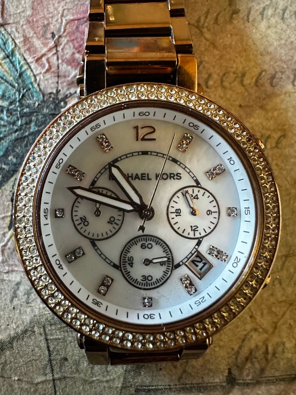 Relógio Michael Kors Cobre com pedras - Foto 3