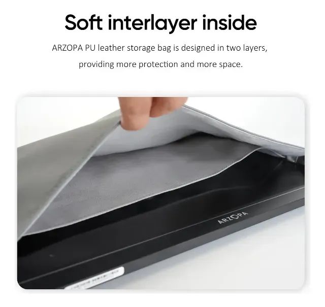 CASE Para Monitor Portátil Arzopa Até 16 Polegadas Cinza - Foto 5