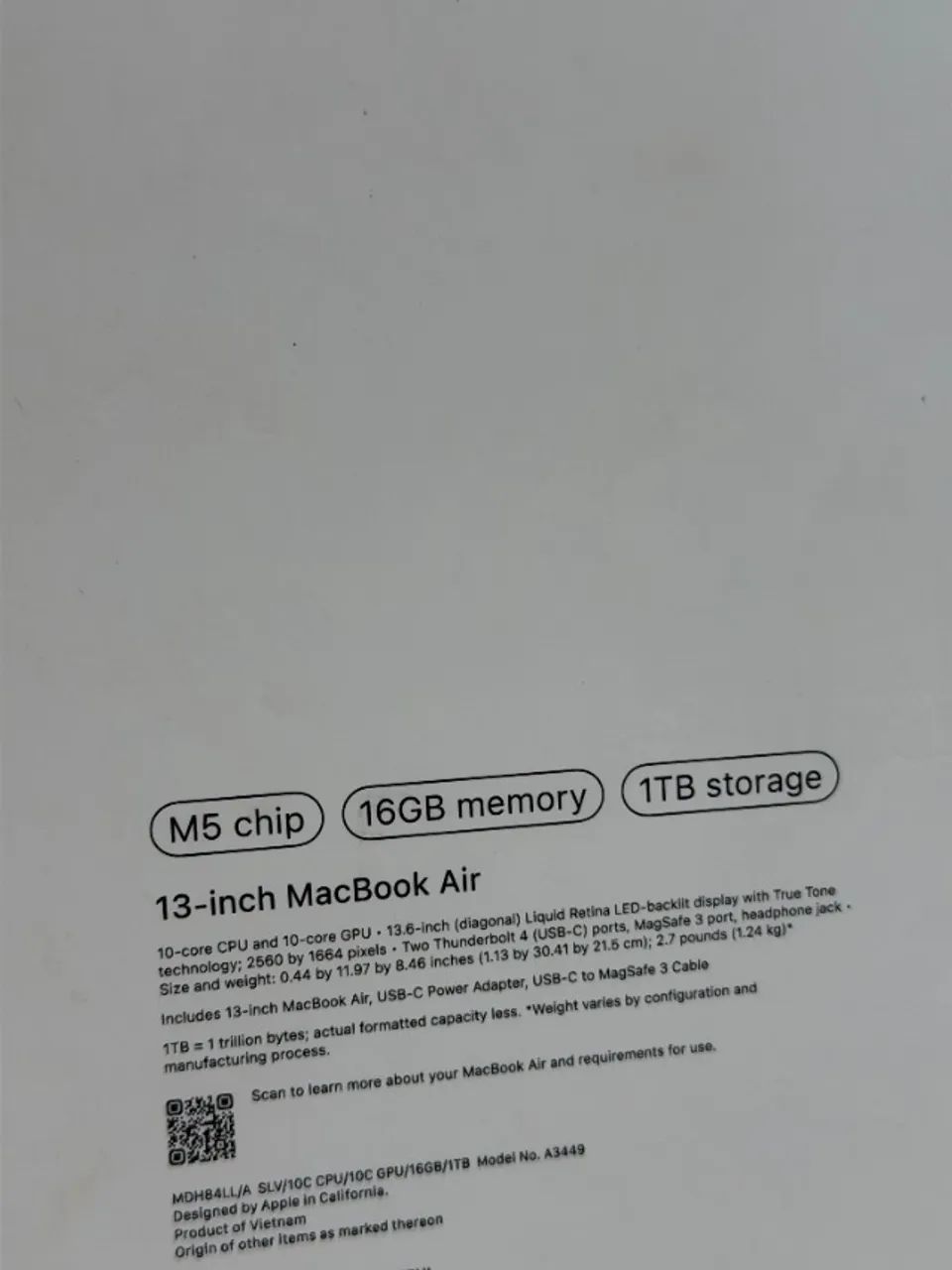 MacBook Air M5 1TB 16GB 13.6 Silver - Loja Fisica - Notebooks