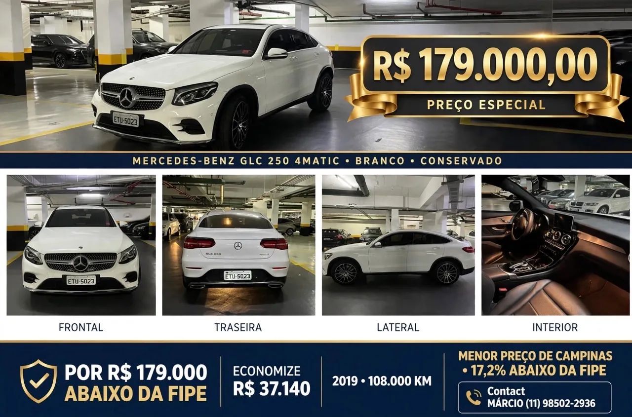 Mercedes-Benz GLC 250 Coupe 4matic 2.0 TB 16V Aut. 2019