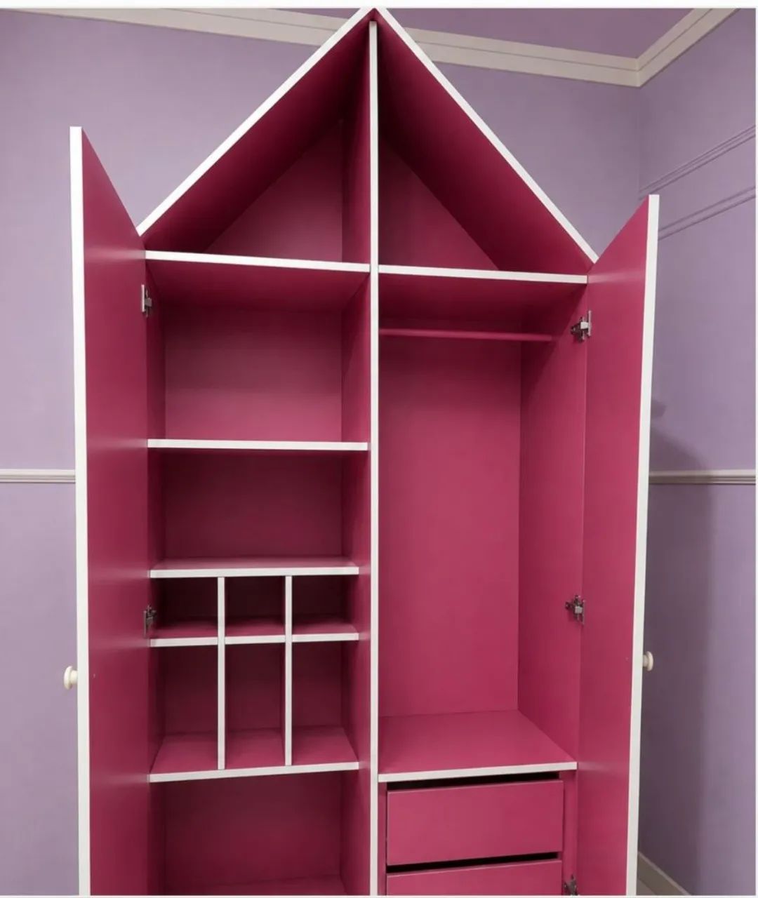 Quarto Infantil Com Cama E Guarda Roupa Casinha Wt - Foto 2