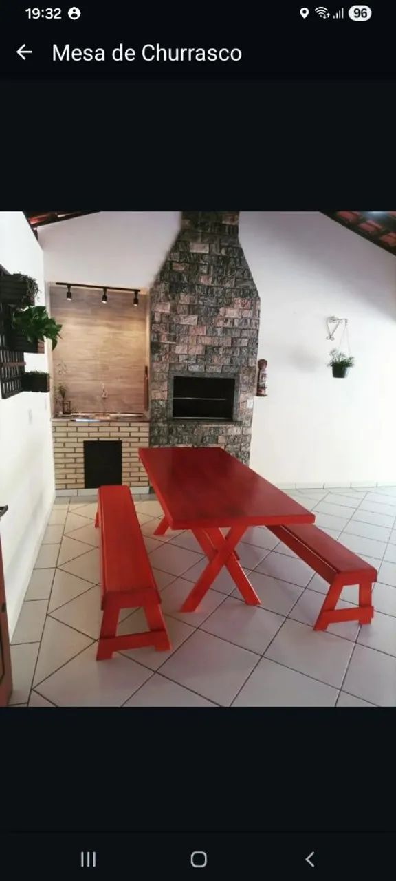 Mesa de Churrasco com Bancos - Foto 2