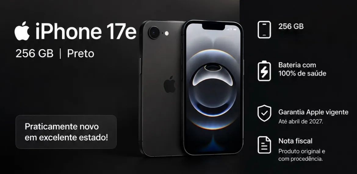 Iphone 17e (E-sim) na garantia