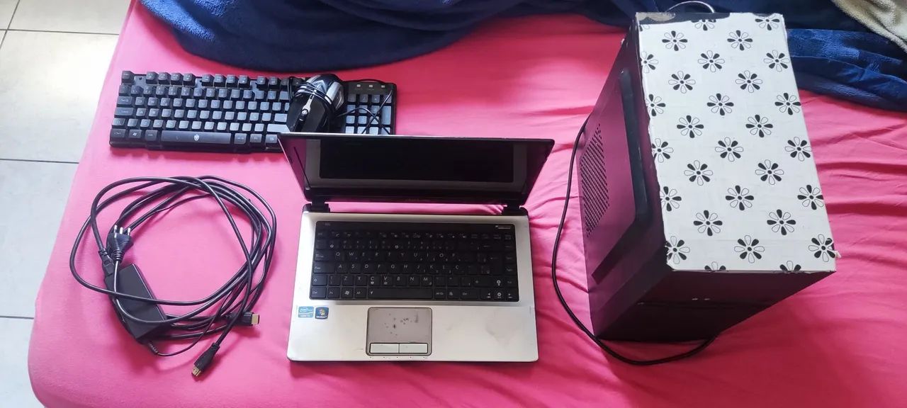 Kit Notebook + Gabinete + Teclado + Mouse<br>Vendo kit completo