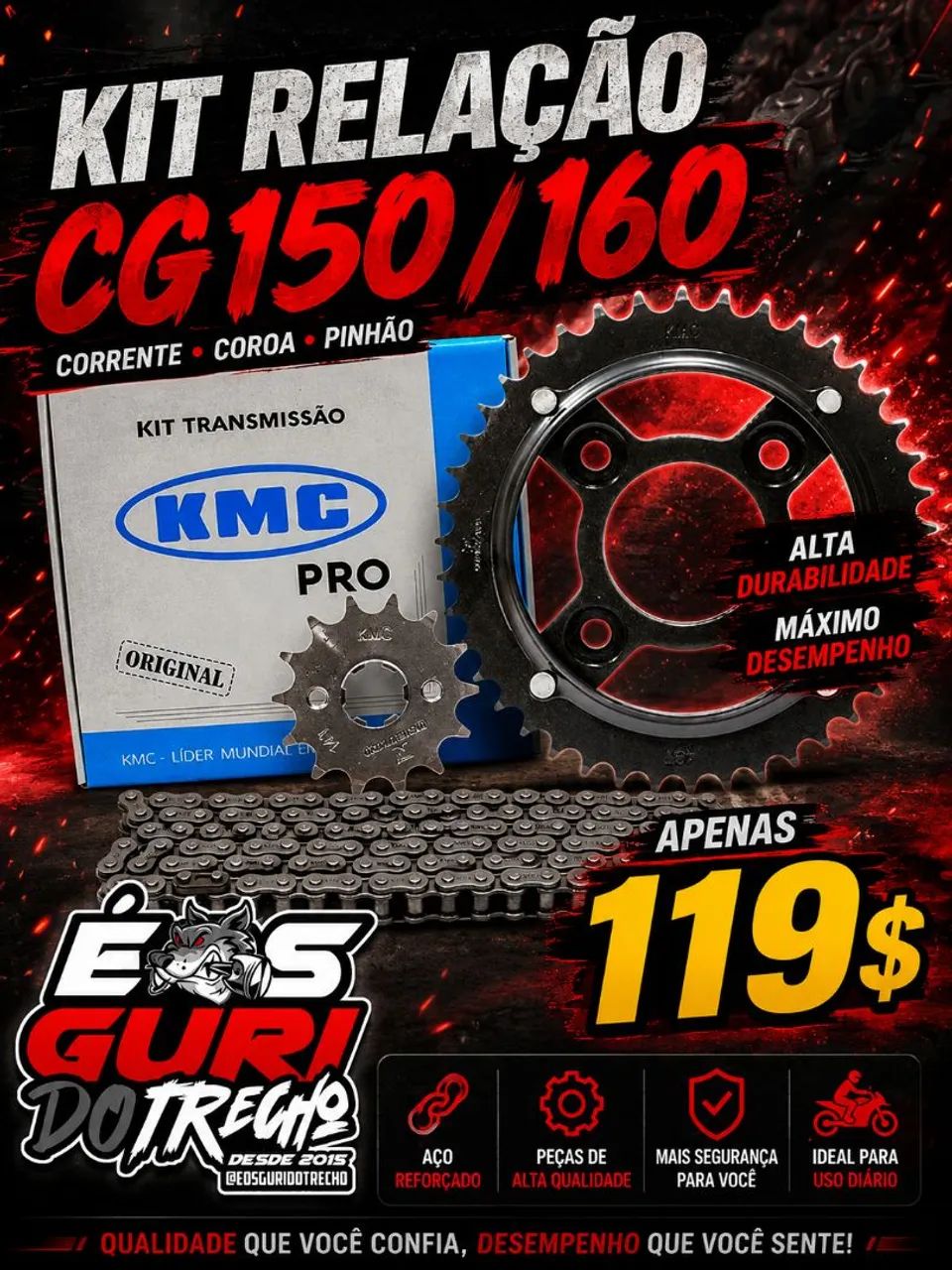 Ki relação moto cg 150/160 - Foto 2