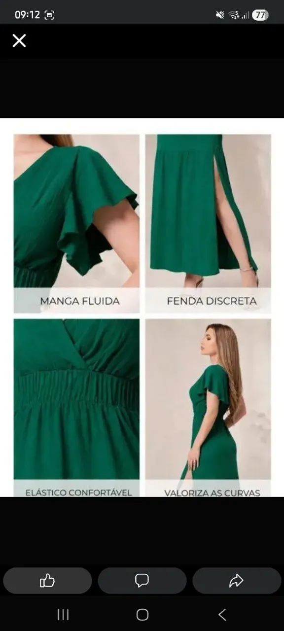Vestido longo verde  - Foto 2