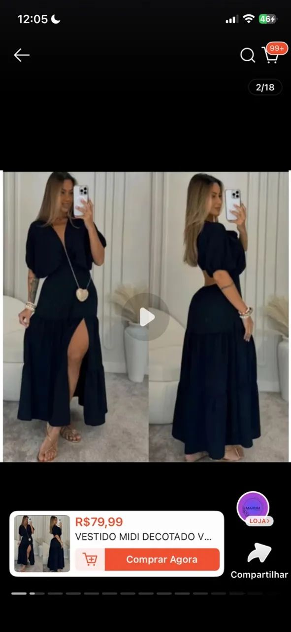 VESTIDO USADO SOMENTE UMA VEZ TAM M - Foto 2