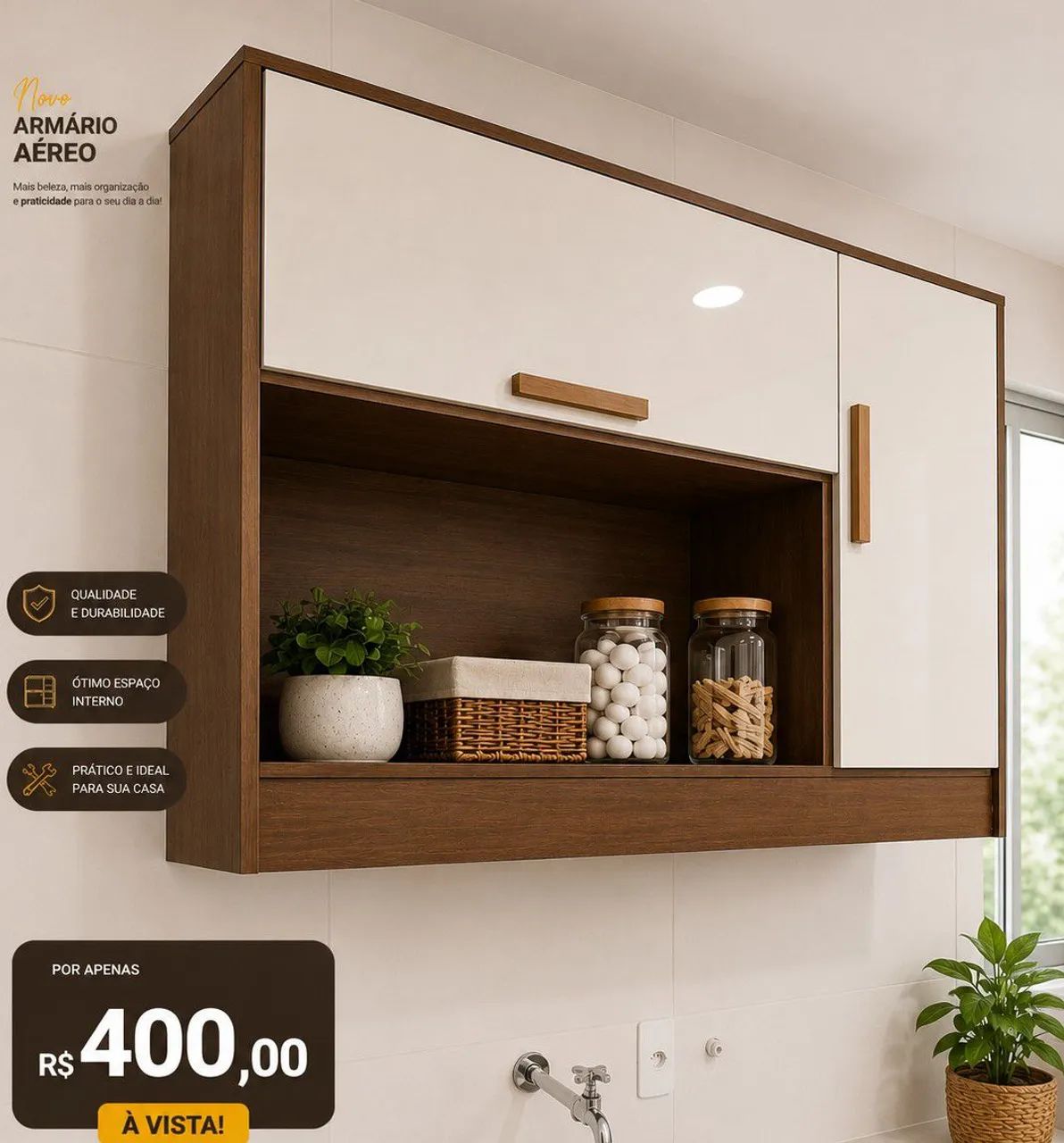 Armário aerio novo 400 com montagem 