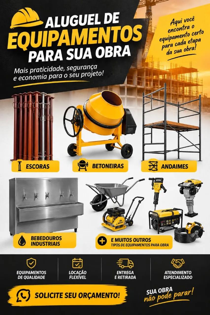 ALUGUEL DE ANDAIME E ESCORA