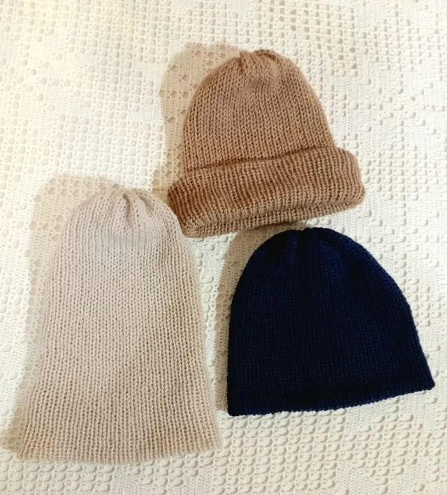 Gorro em lã 100% verdadeira natural - Foto 3