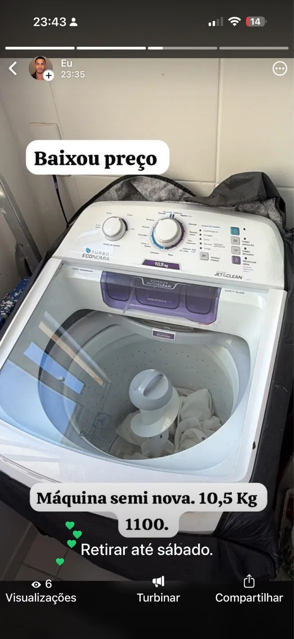 Máquina de lava semi nova 
