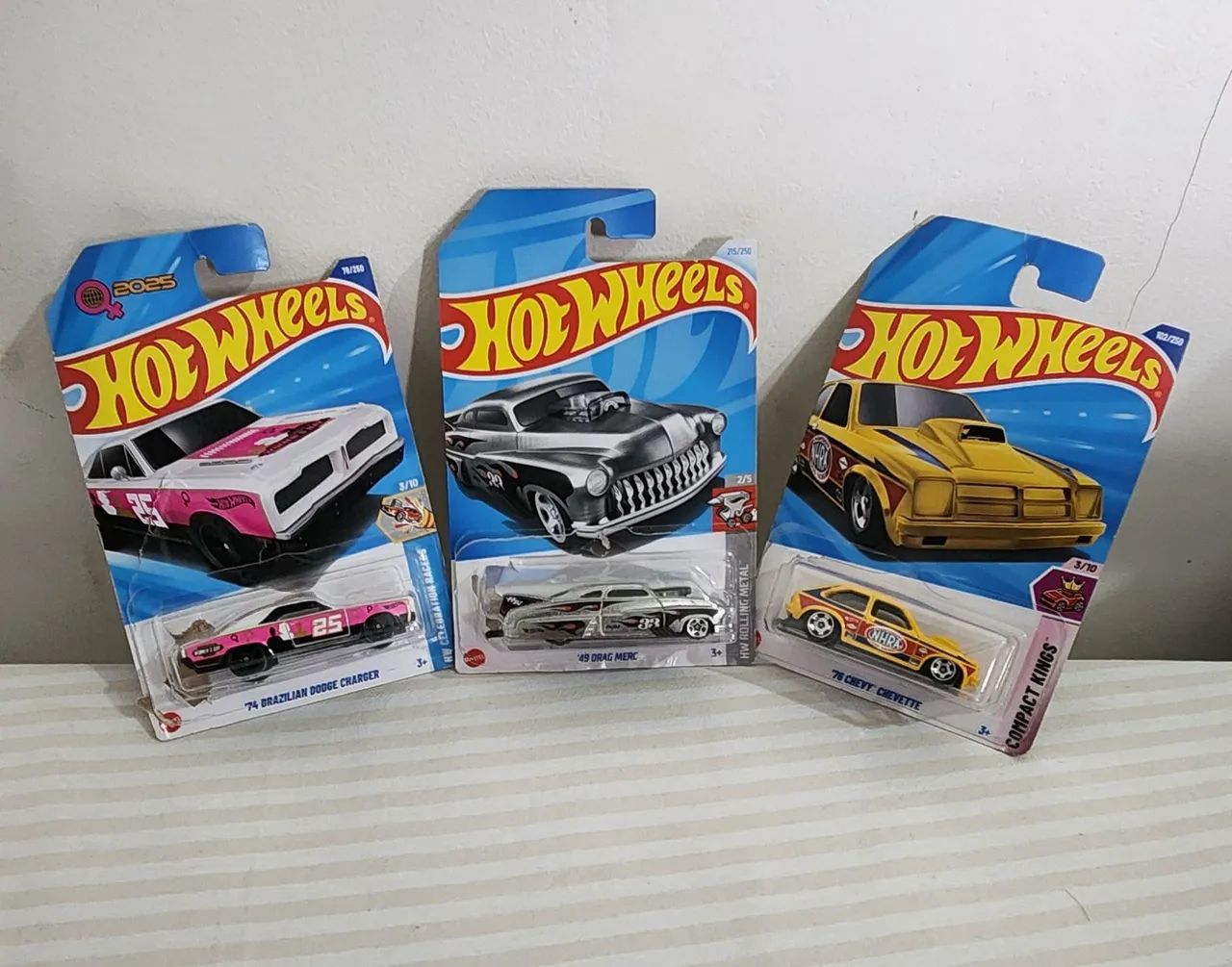 Lote 3 Hot Wheels Originais - Dodge Charger 74, Drag Merc Zamac