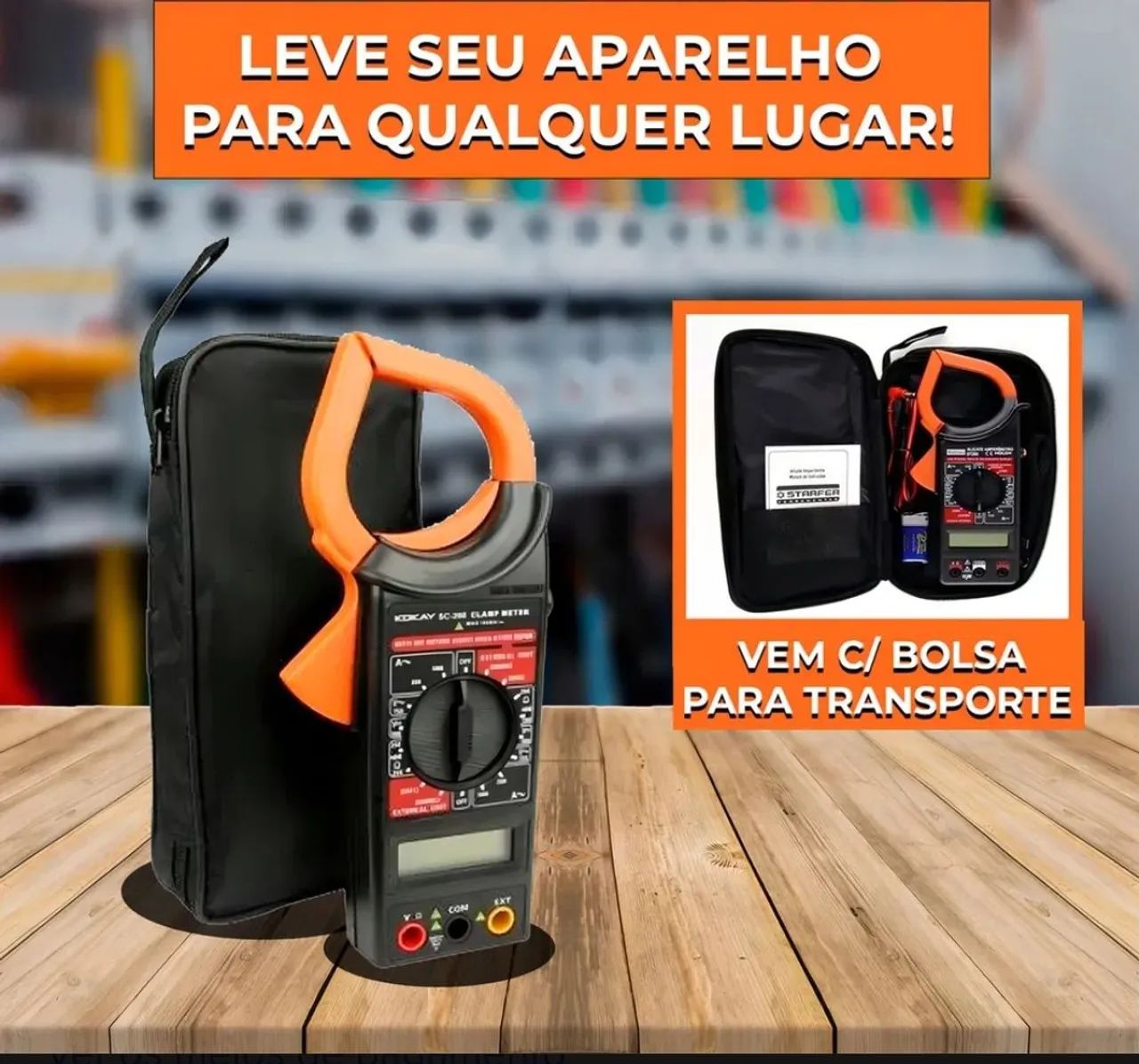 Alicate amperimetro Multimetro Digital Troya Tools 1000A  750v Capacimetro