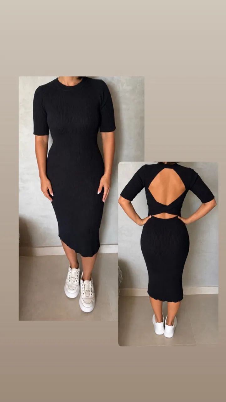 Vestido canelado