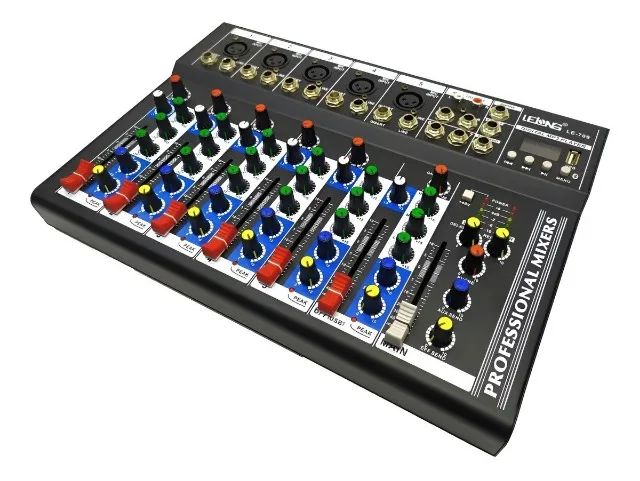 Mesa De Som 7 Canais Bluetooth Usb Mixer Mp3 Playe Digital