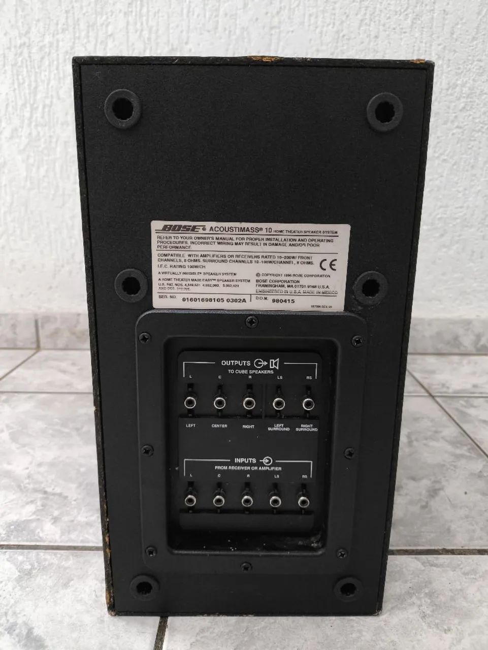 Subwoofer Bose série 10 passivo - Foto 2