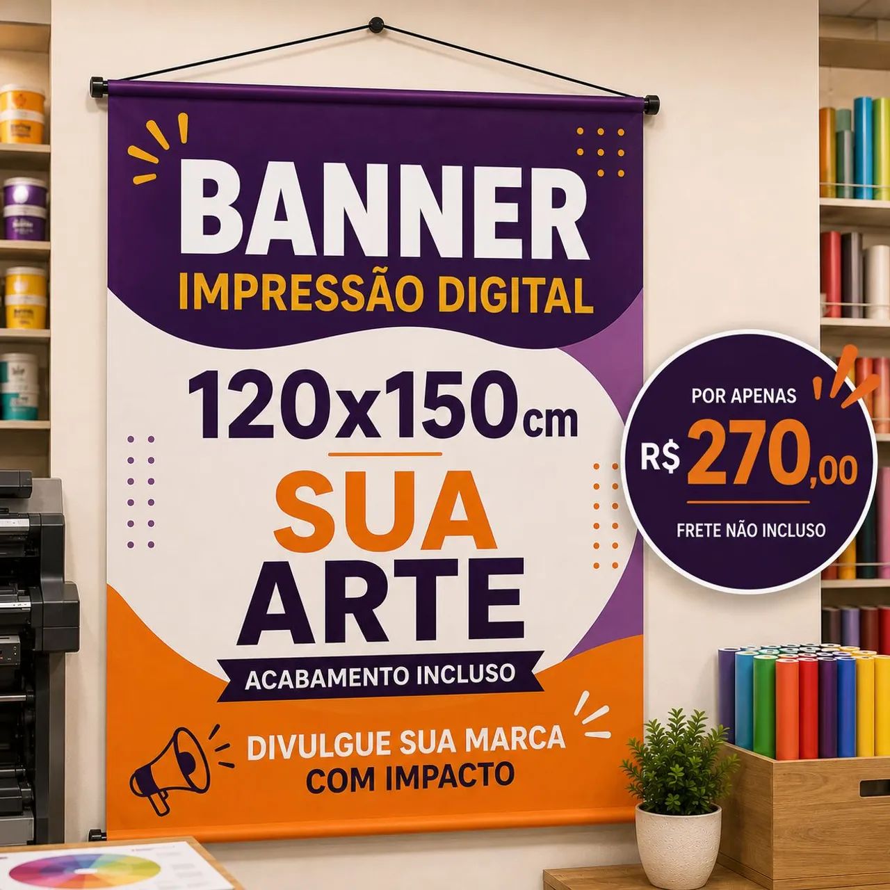 BANNER PERSONALIZADO - IMPRESSÃO DIGITAL  - Foto 4