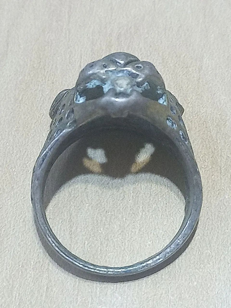 Anel em Prata 925 Cabeça de Leopardo /  Romano - Foto 2
