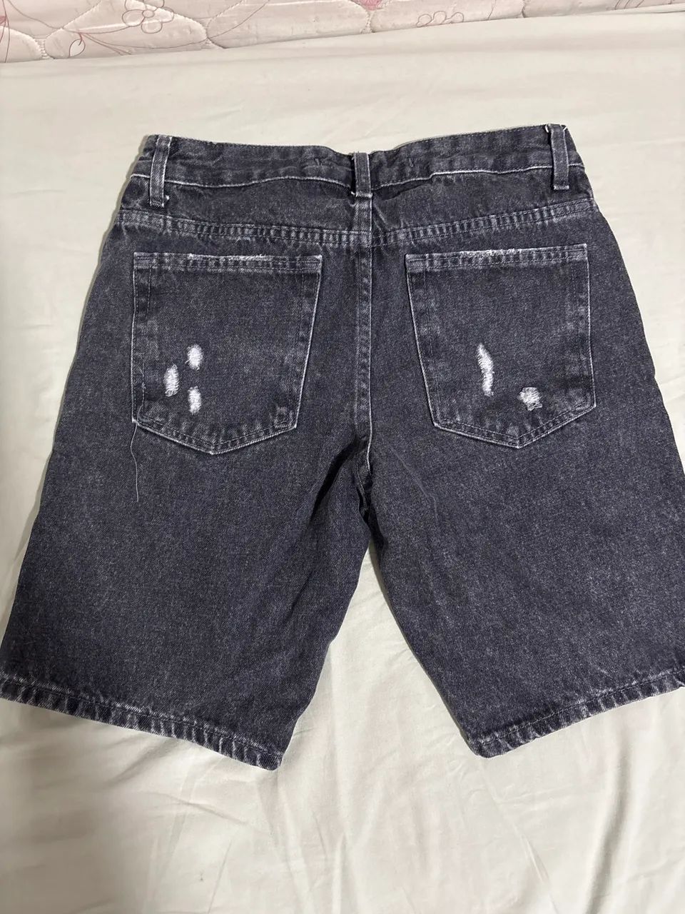 Shorts Jeans preto renner rasgado  - Foto 2