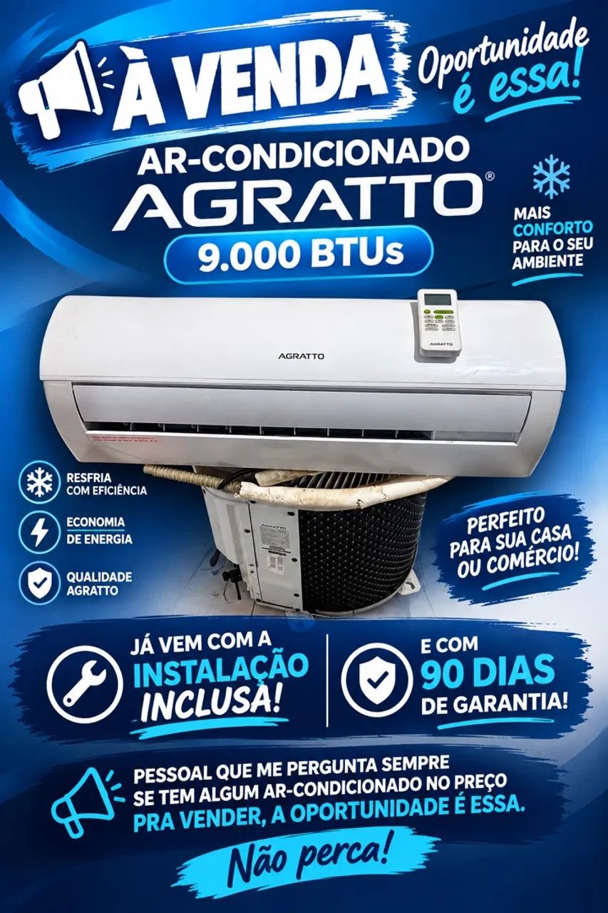 Ar condicionado instalado já 