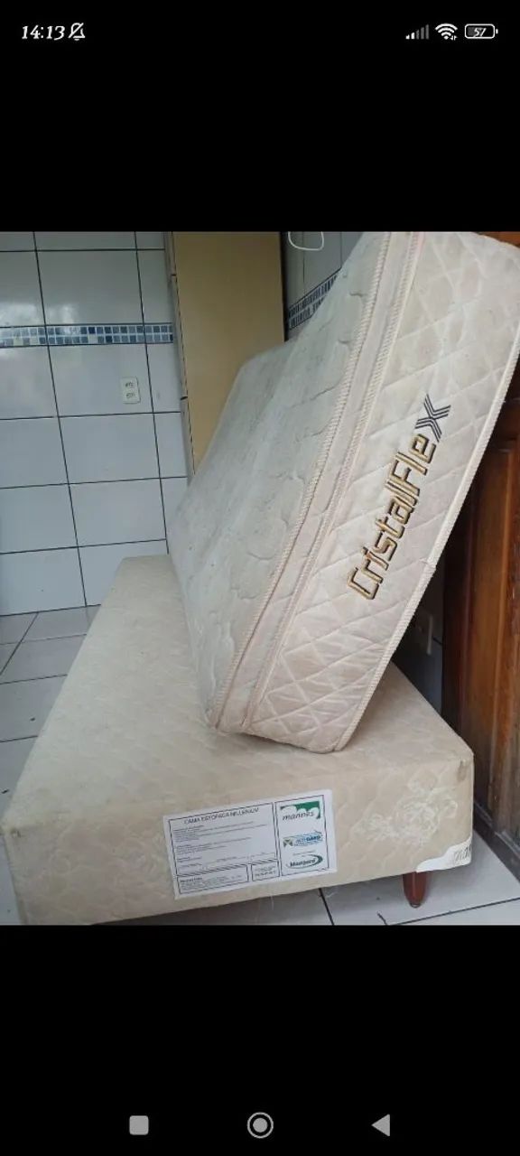 Cama box de solteiro molas ensacadas usada  - Foto 2