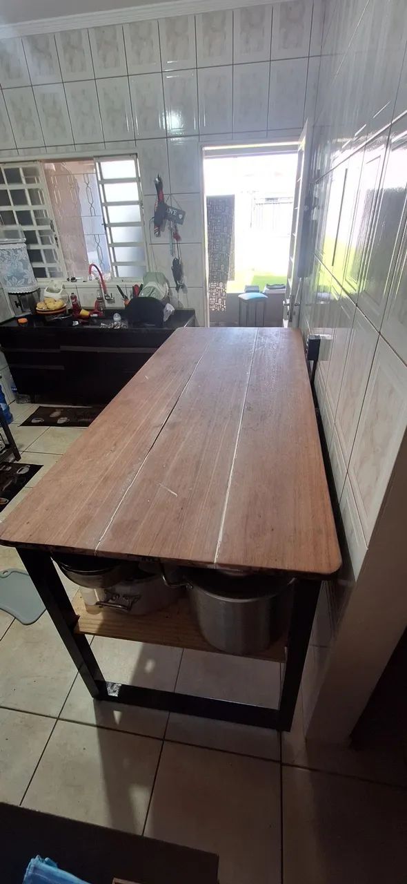 Mesa de ferro e madeira  - Foto 2
