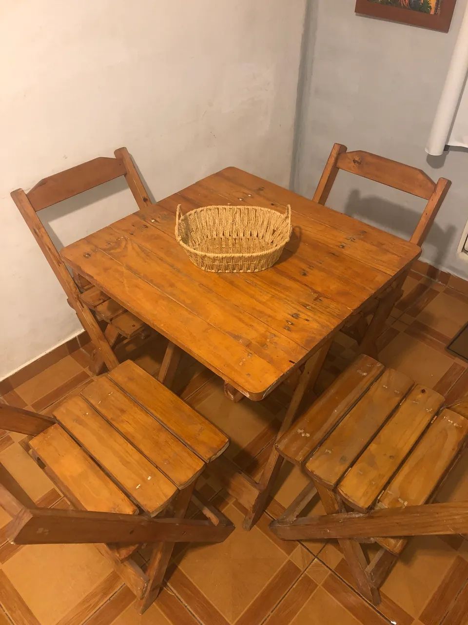 Jogo de mesa madeira  - Foto 2