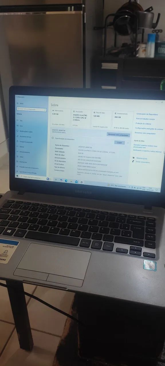 Notebook Samsung 8 GB Memória , M2 de 500 GB - Foto 5