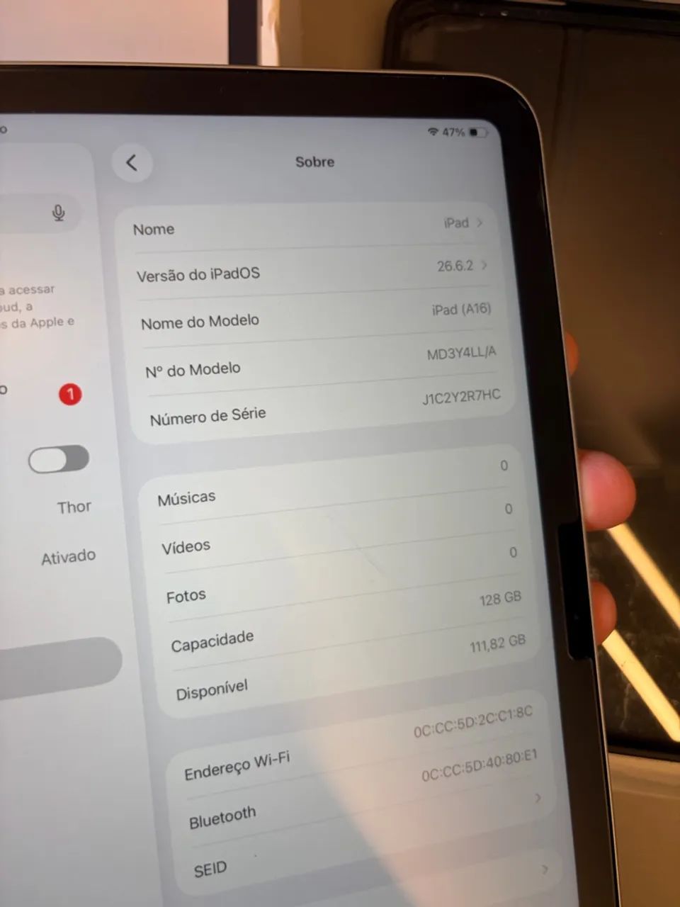 Ipad A16 Wifi Prata 128GB - Foto 3