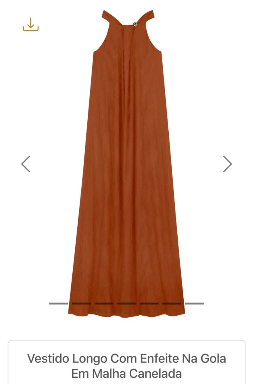 Vestido LezaLez Marrom M