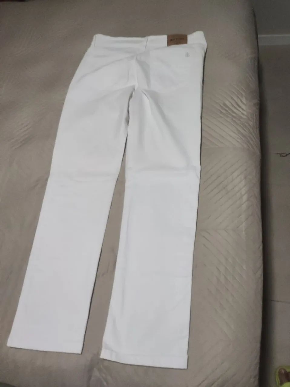 Calça em sarja com elastano n 44 branca - Foto 2