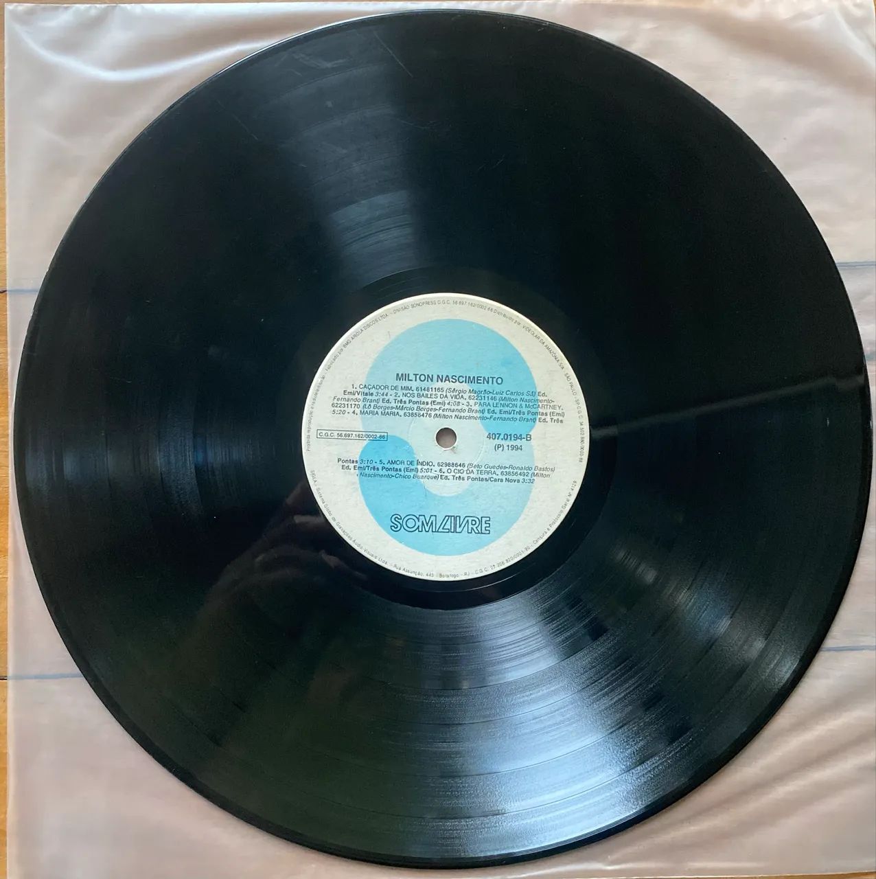 Disco de vinil (LP) Milton Nascimento - 1994 - Foto 4