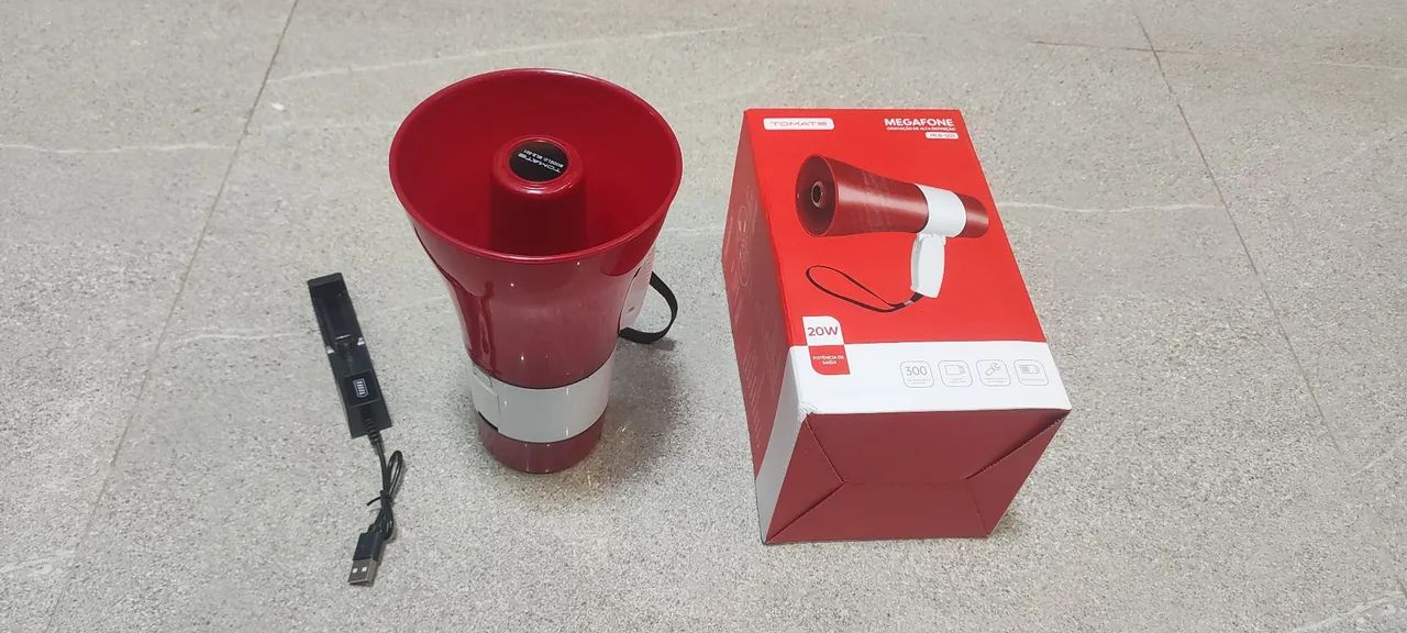 Megafone tomate 20w recarregável  - Foto 5