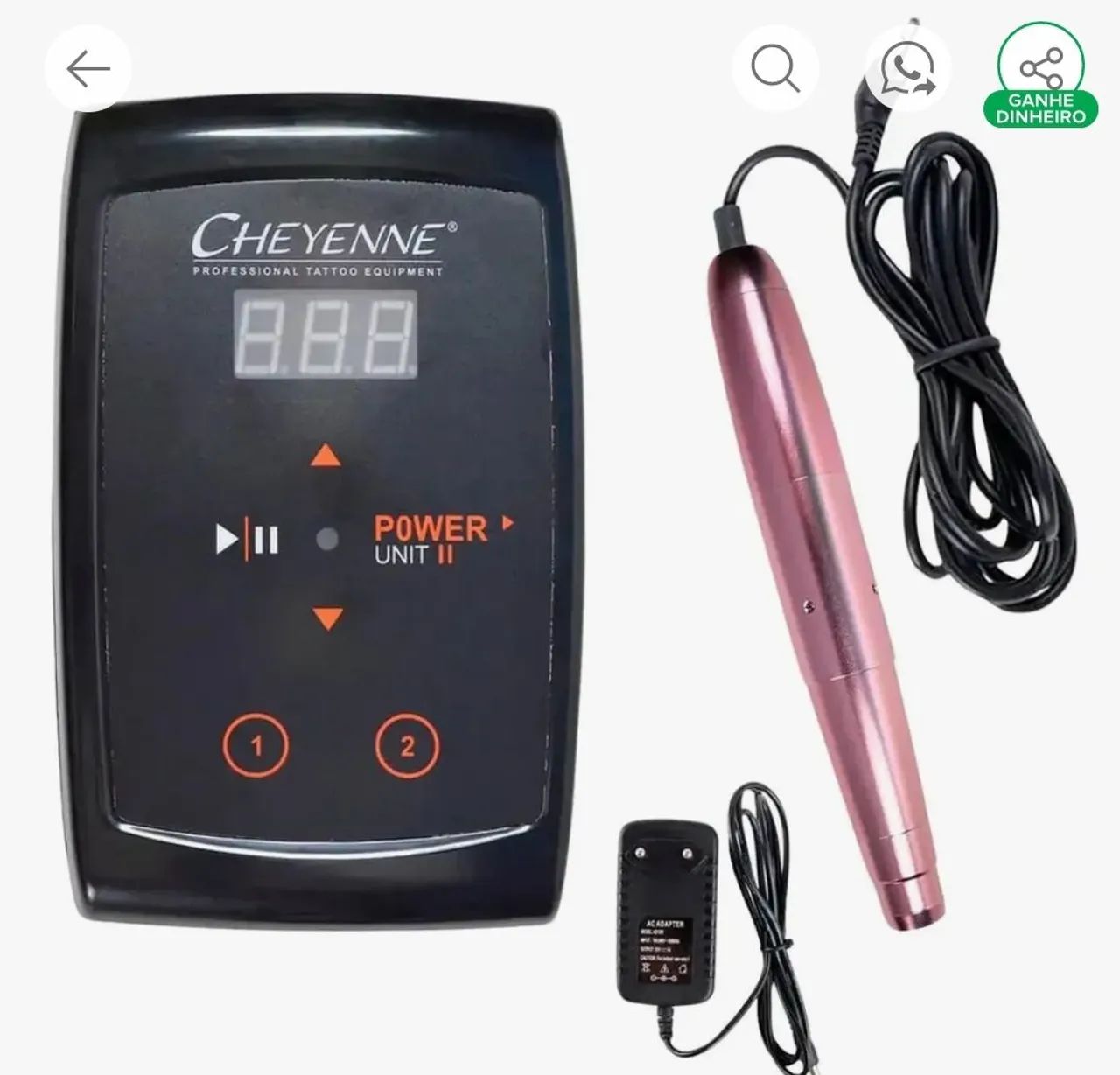Dermógrafo Cheyenne Com Fonte De Alimentação Duo Bivolt