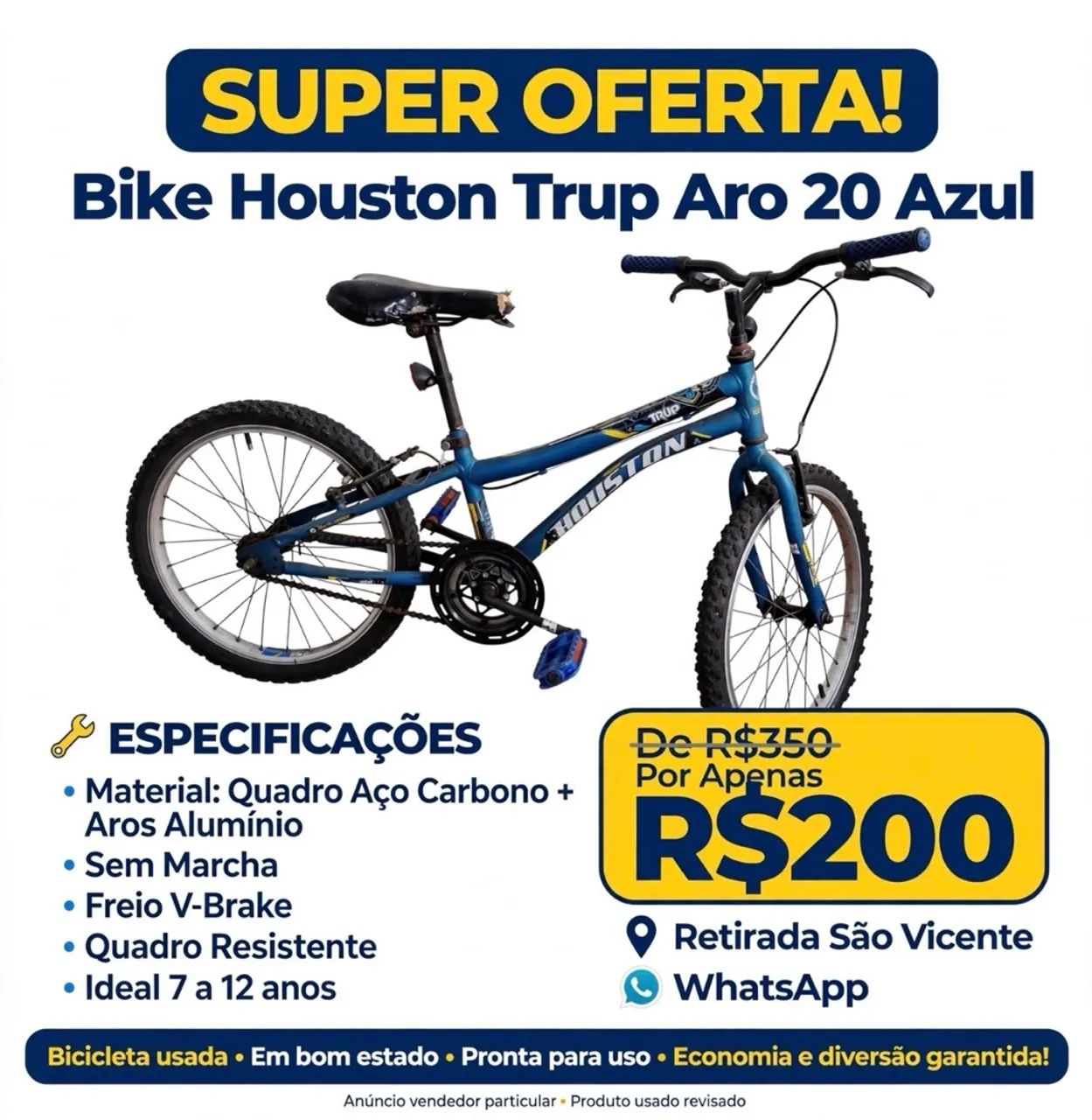Bike Hounston Usada - Aro 20  - Foto 4
