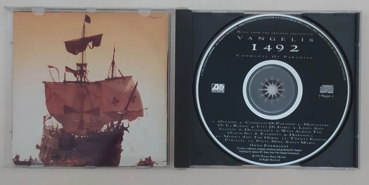 CD Vangelis - 1492 Conquest of Paradise - Foto 3