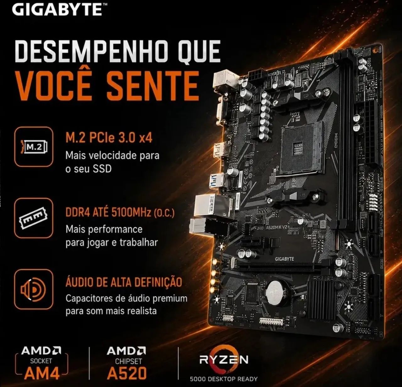 Placa Mãe Gigabyte NUNCA USADA - Foto 2