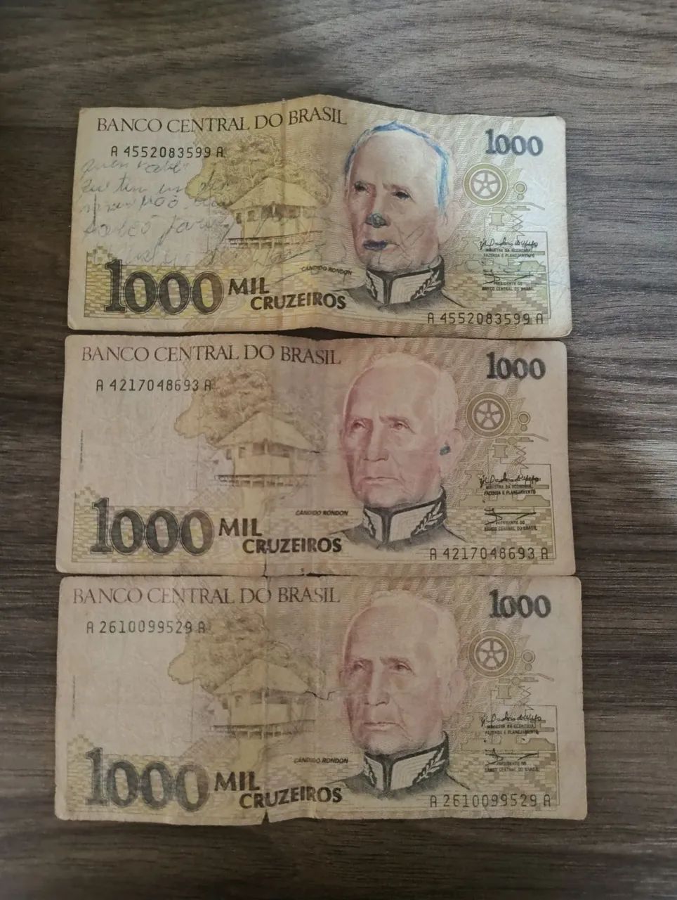Notas de mil Cruzeiros 