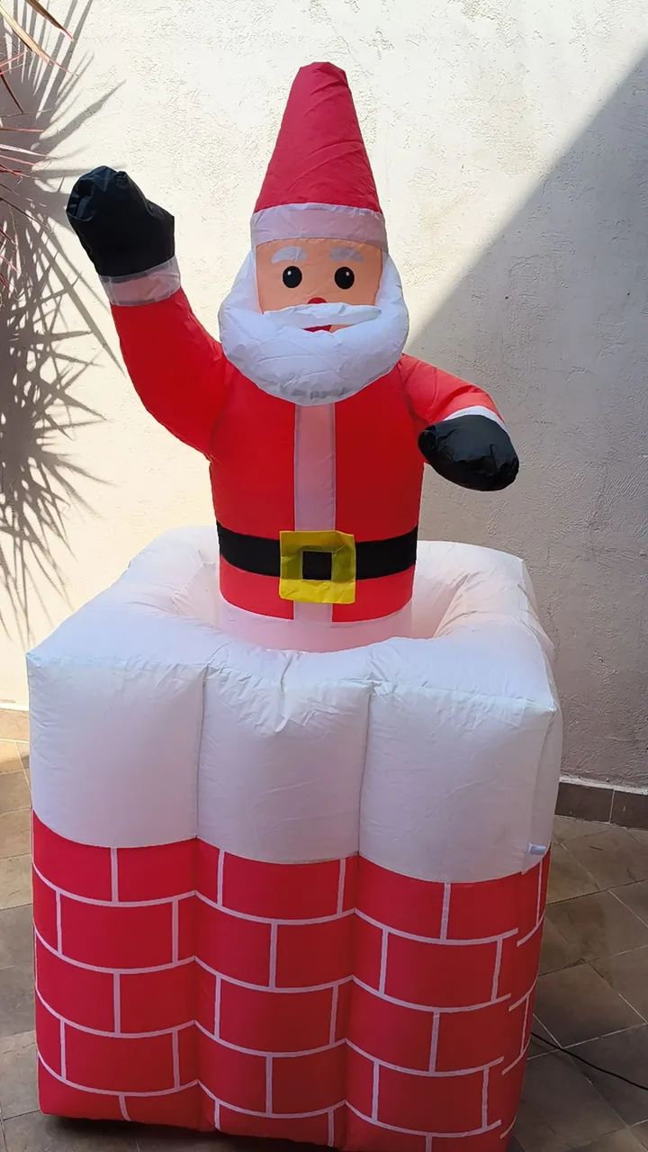 Papai Noel na chaminé 