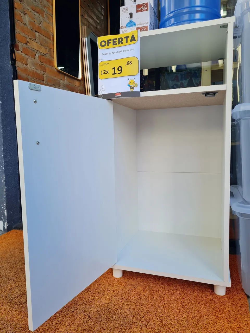 Balcão em MDP com 1 porta na cor branco - Foto 5