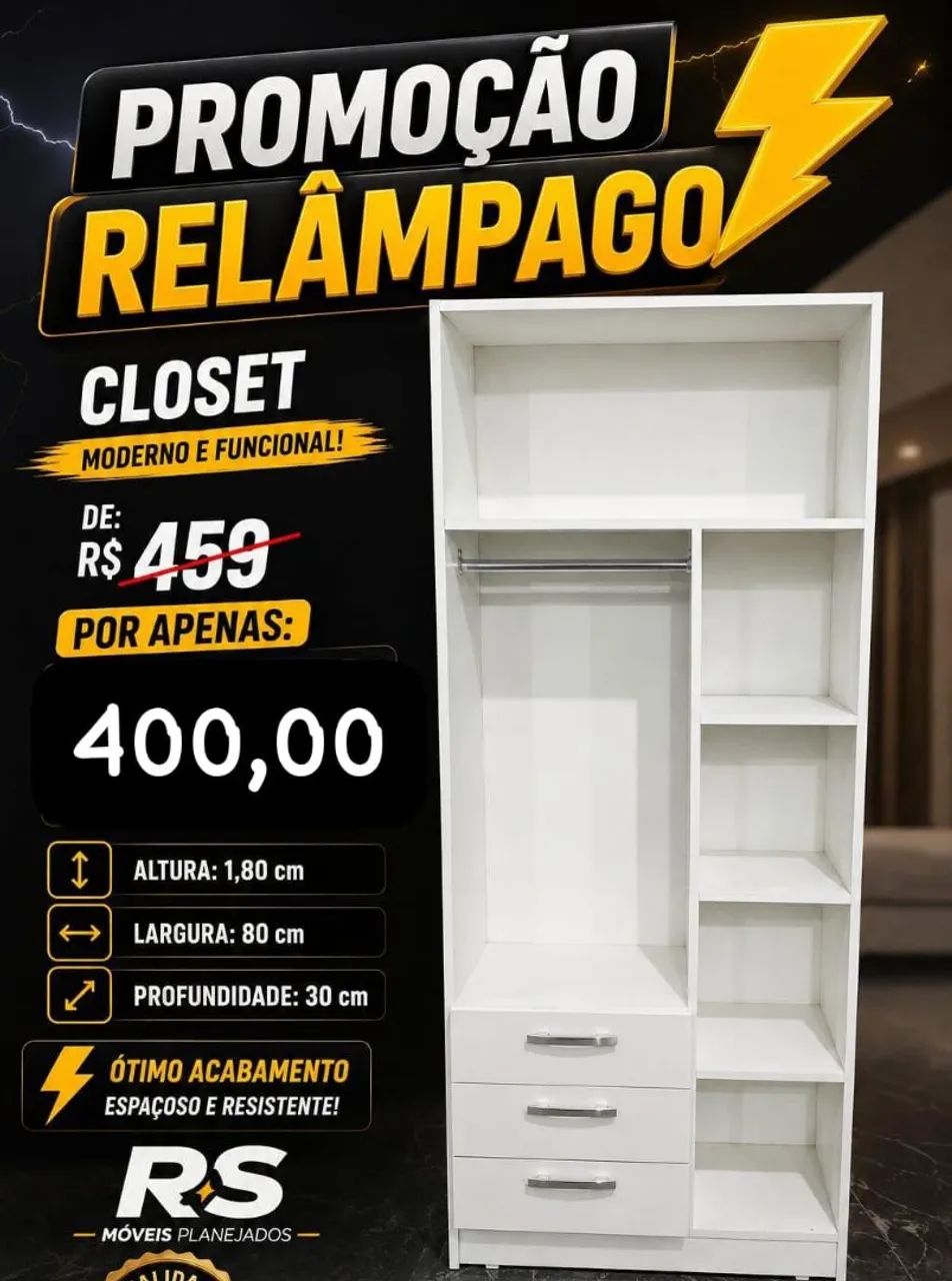 Closets 100% MDF Entrega Grátis  - Foto 3