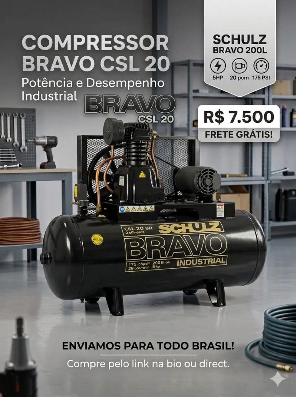 Compressor CSL20BR SCHULZ 200LT