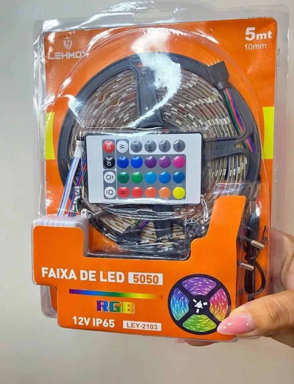 FITA DE LED 5METROS + CONTROLE - LEHMOX
