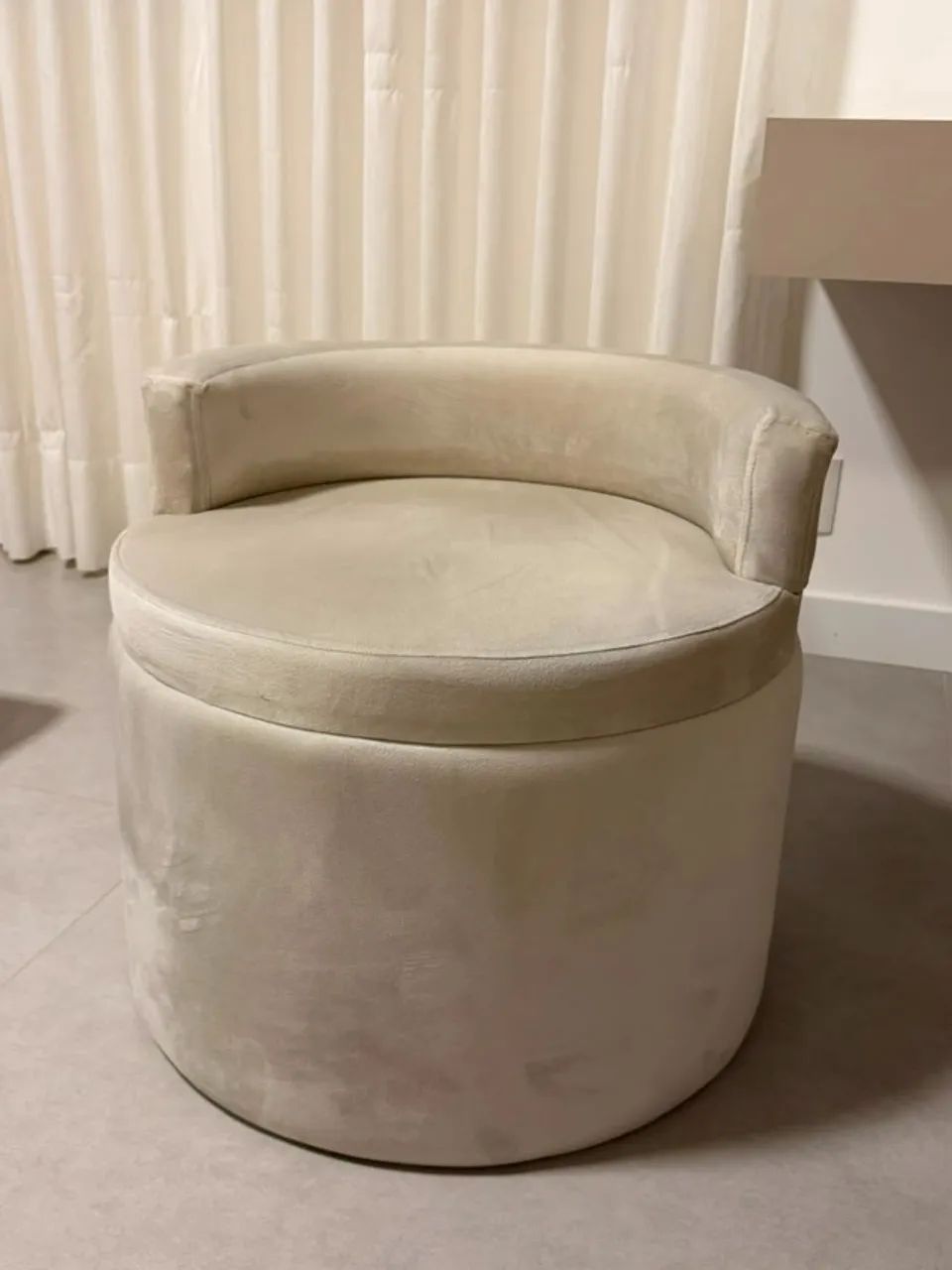 Poltrona Decorativa para Penteadeira - Off White - Foto 4