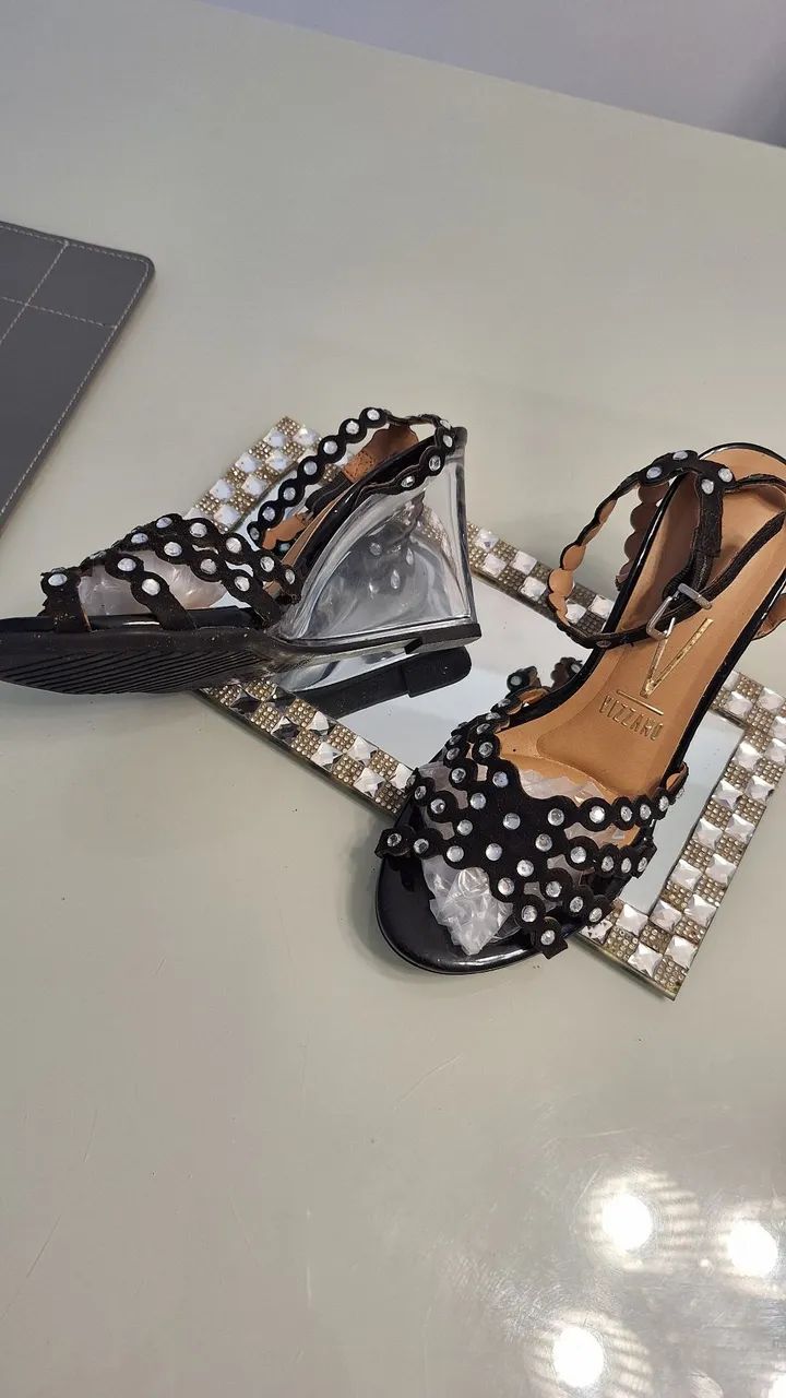 Sandalia amarração Nova Vizano com Strass - Foto 3