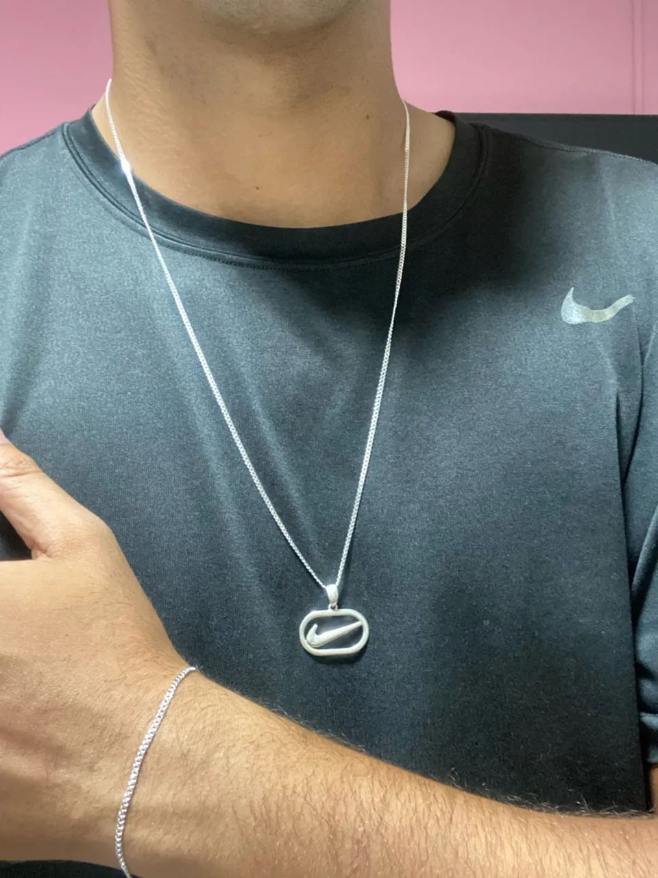 Corrente e pulseira 2mm Prata - Foto 2