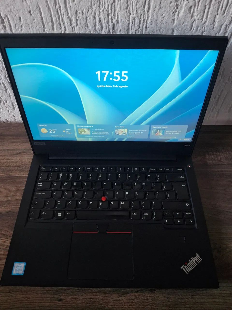 Notebook Lenovo ThinkPad E480, core i5 de 8ª ger, 16GB de ram, SSD 240GB, bateria ok - Foto 5