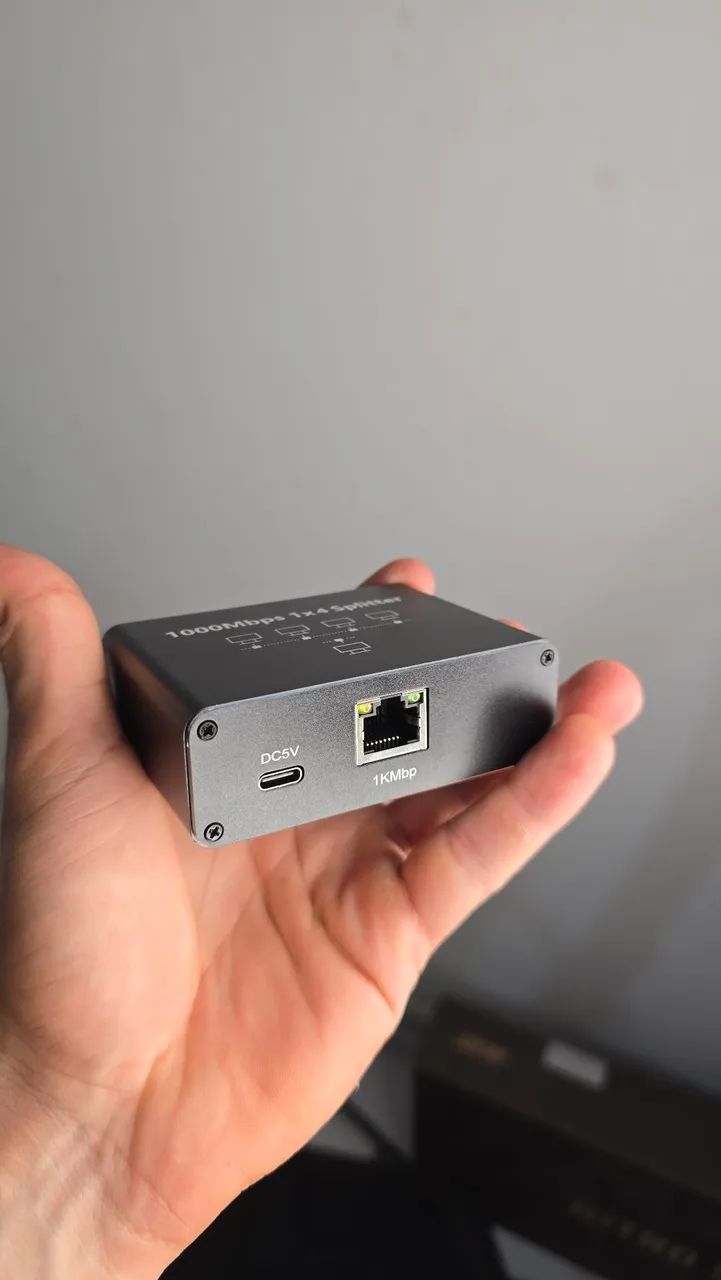 Divisor 1 para 4 entradas de rj45 de 1000mbps - Foto 2