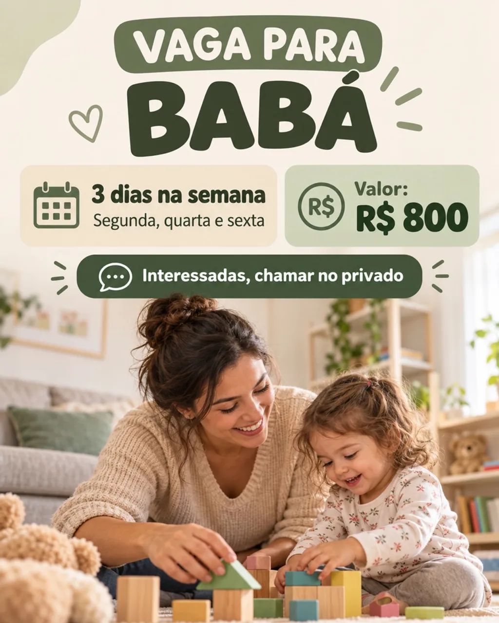 Vaga de babá 
